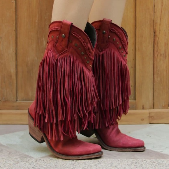 Liberty Black Vegas Fringe Boots Rojo LB71124  6 - Picture 3 of 12